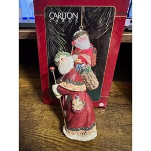 10th Aniversary"The Jolly Gentleman". Carlton Cards. Christmas Ornament. Used.